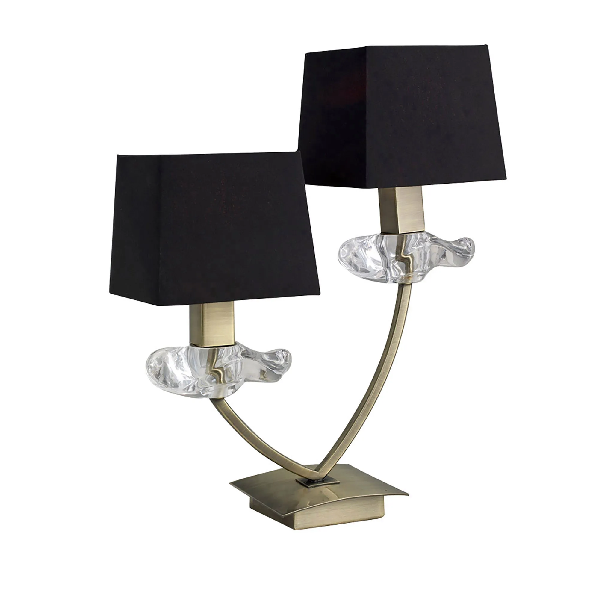 M0790AB/BS  Akira AB 40cm 2 Light Table Lamp